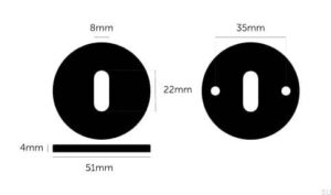Szyld Cylindryczny Euro 27 mm Standard Europejski – Gun Metal
