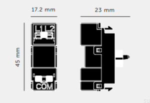 Włącznik modułowy schodowy Toggle Module Standard Europejski – Czarny (EU)