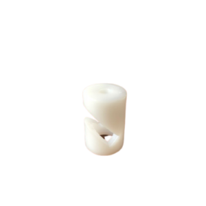 Ceramiczny uchwyt zagięty biały