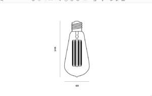 Żarówka LED E27 3.5W Teardrop Bursztynowa z regulacją jasności